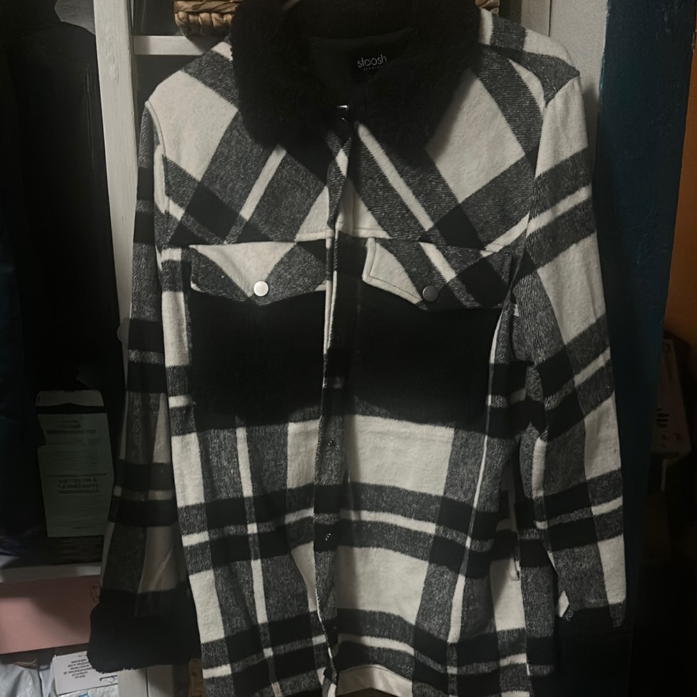 Black and White Plaid Jacket